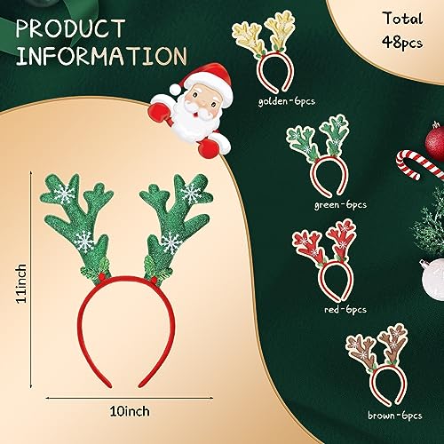 Christmas Deer Antlers Headband 12 Pcs S5103