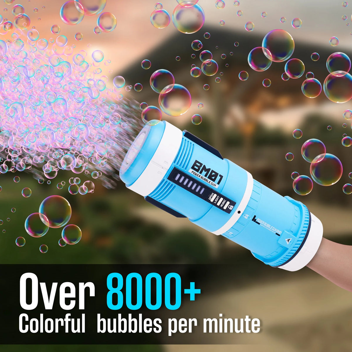 2 in 1 Rechargeable Bubble Gun with Sound and Light E37928
