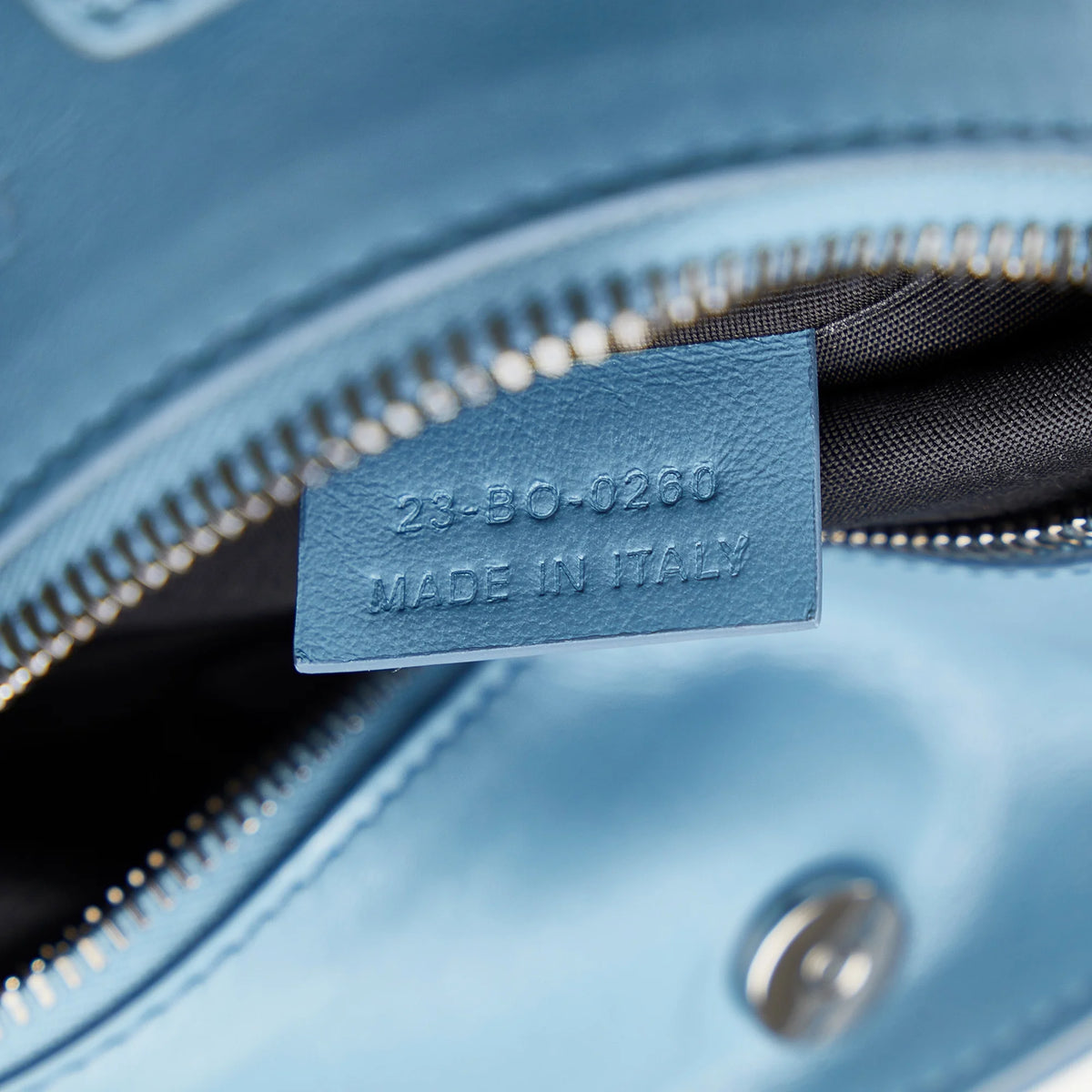Blue Calf Leather Tote Bag P5606