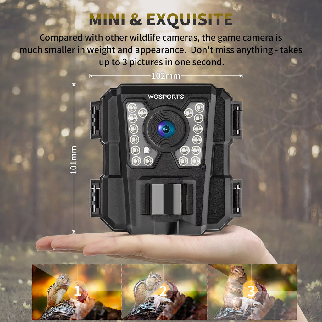 Mini Trail Camera 24MP 1080P Waterproof Infrared G634