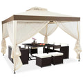 10'x 10' Beige Canopy Gazebo with Mosquito Netting O464306