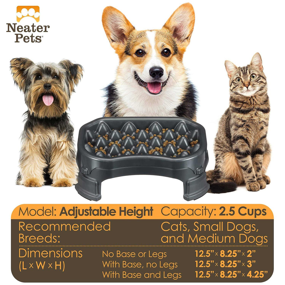 Raised Slow Feeder Dog Bowl I760248