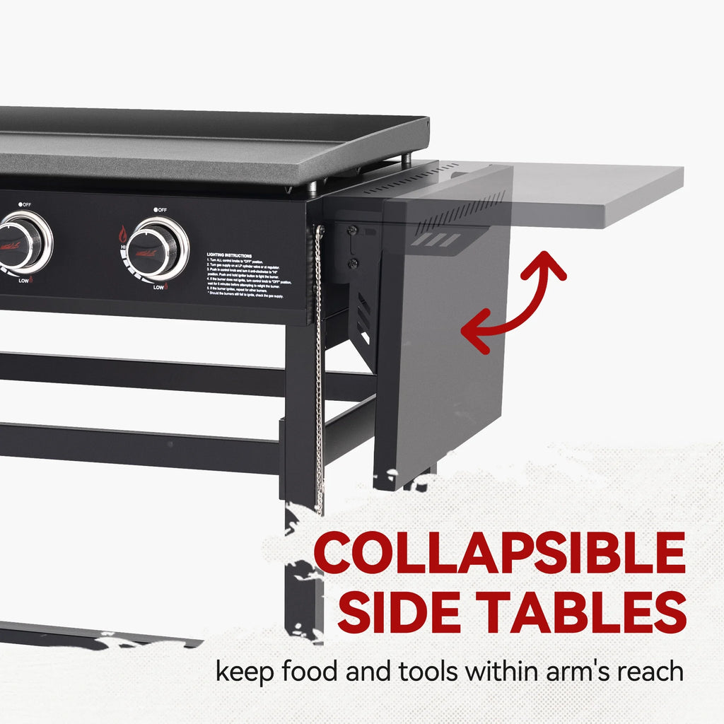 4-Burner Propane Gas Grill Griddle with Cover W430401
