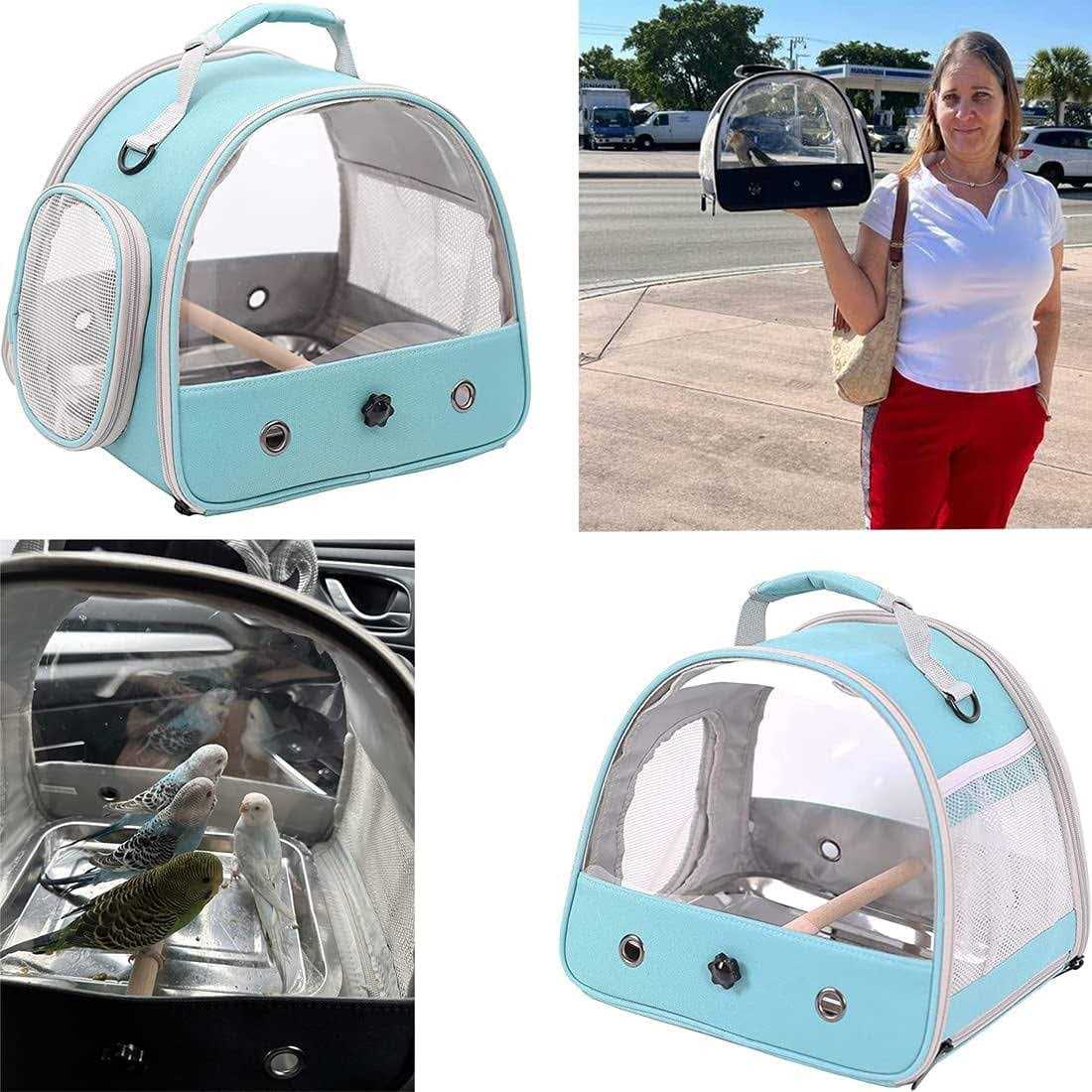 Small Bird Cage with Standing Perch and Stainless Steel Tray O6886