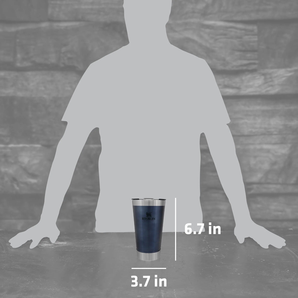 16 oz. Vacuum Stainless Steel Pint Glass O20922