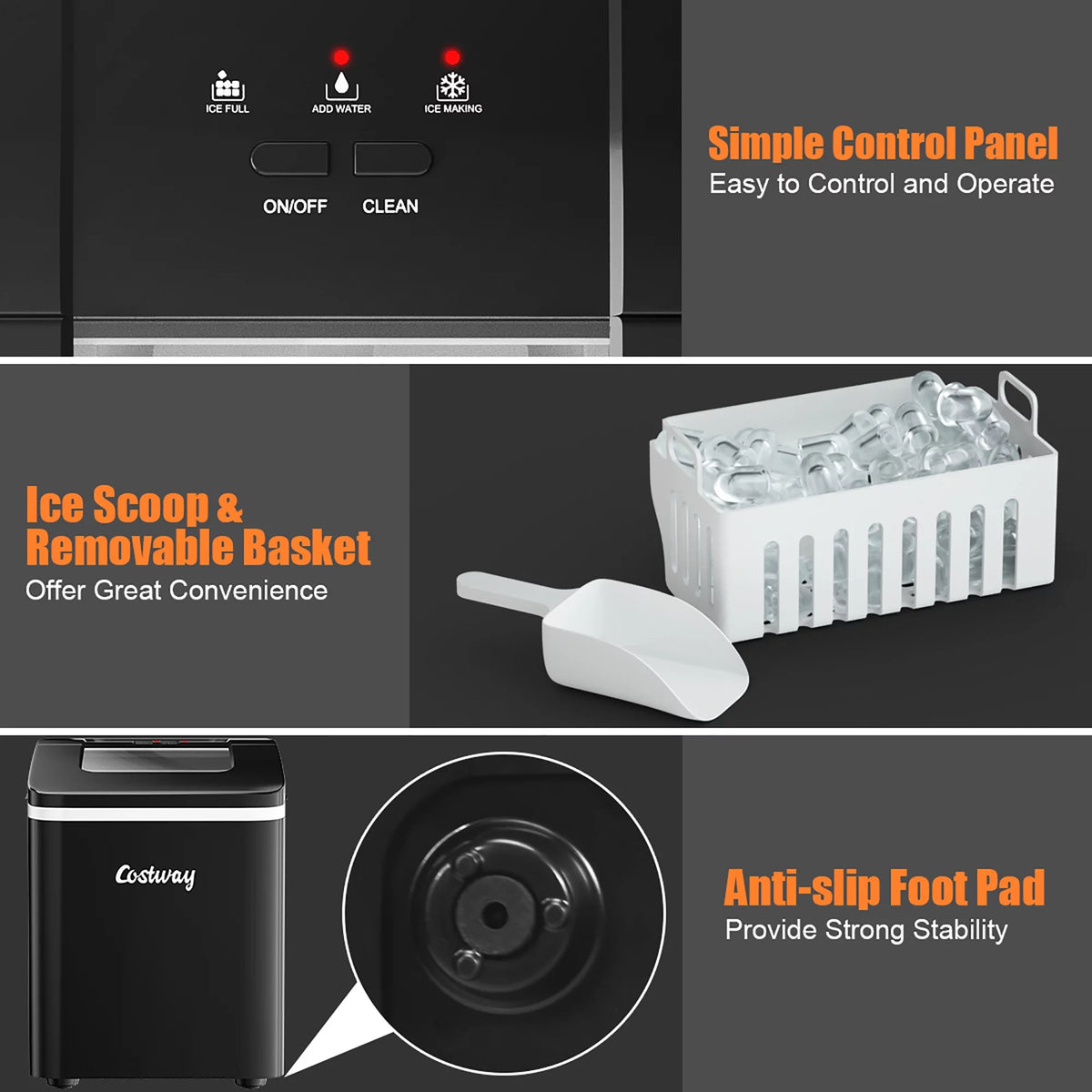 Portable Countertop Ice Maker with Scoop Z467