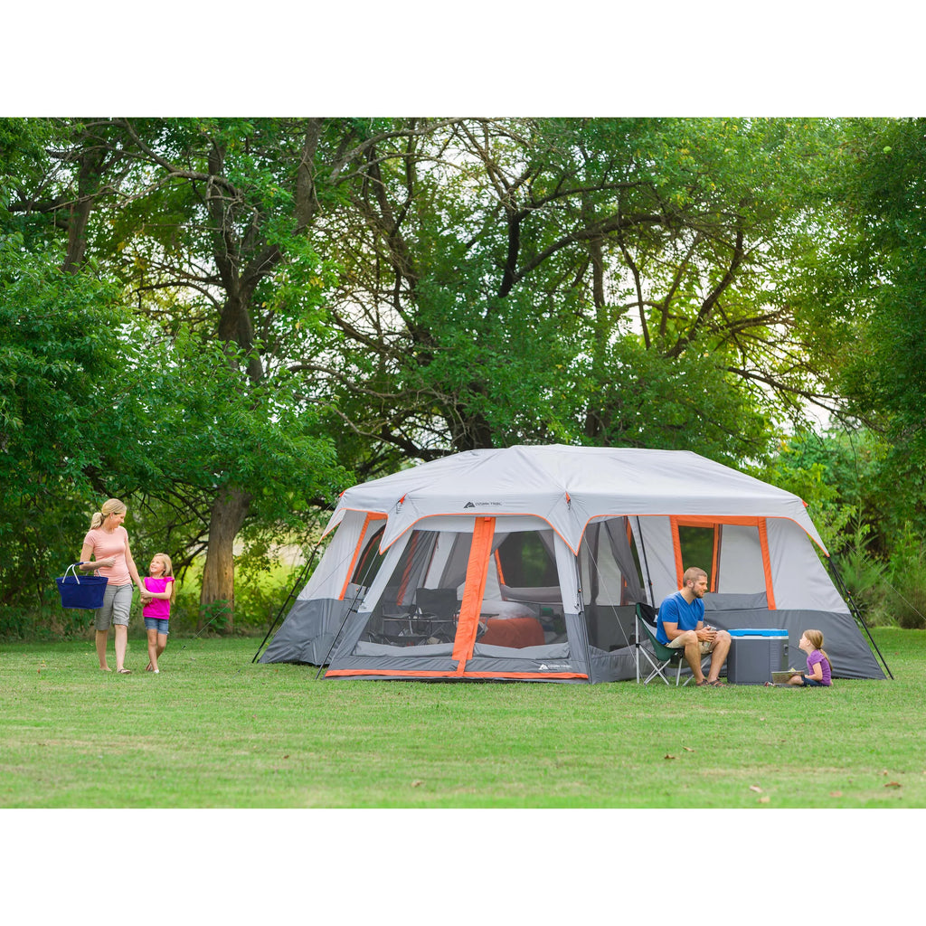 20' x 18' 12-Person 3-Room Instant Cabin Tent with Screen Room Q377