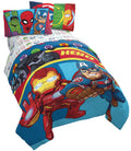 Kids 4 Piece Twin Bed Set 100% Microfiber Blue Q267950