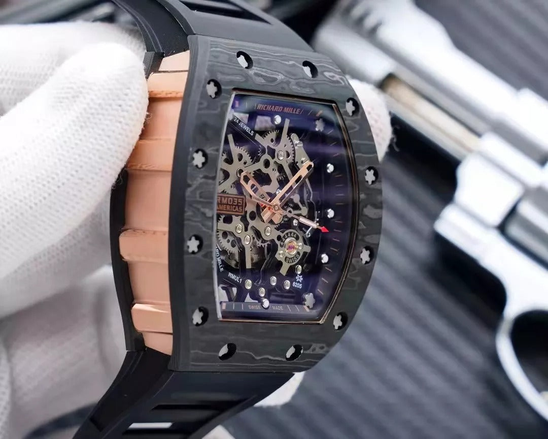 Black Rubber Strap Watch I36275