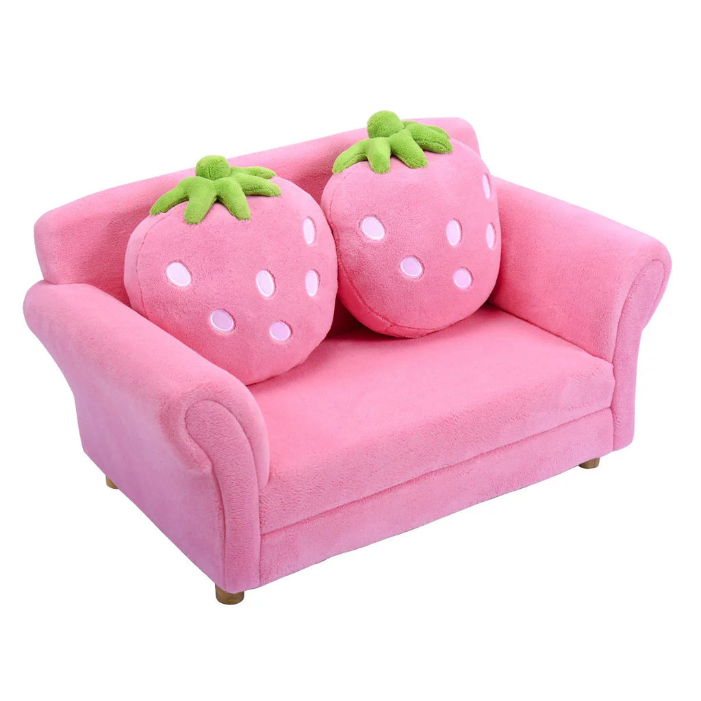 Kids Sofa Armrest Chair with 2 Pillow Pink I724784