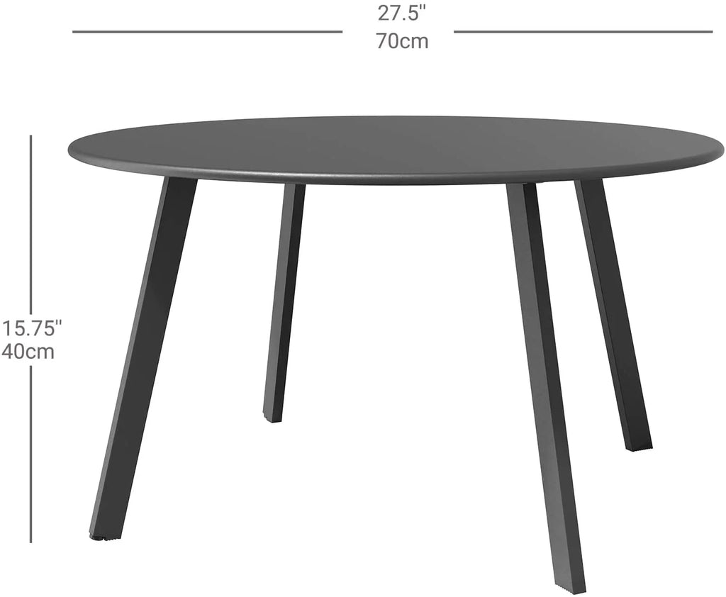 Black Round Metal End Table J272594