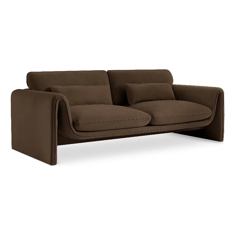 Brown Velvet Sofa X13027