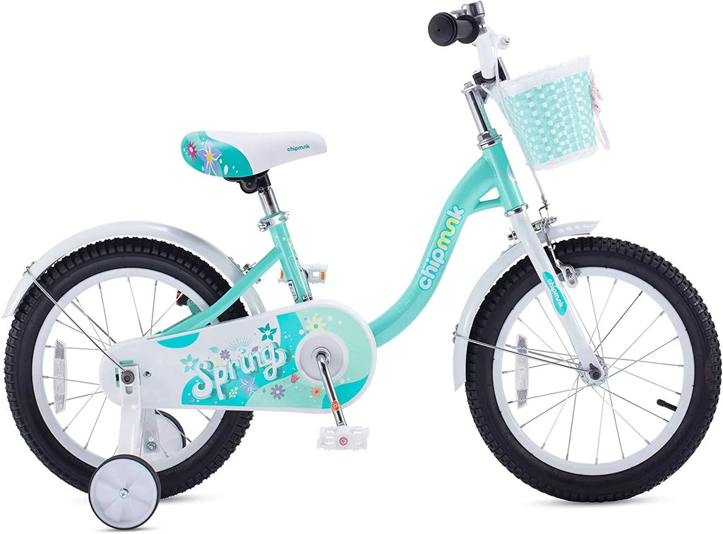 Green 14 Inch Kids Bike with Basket Y930213