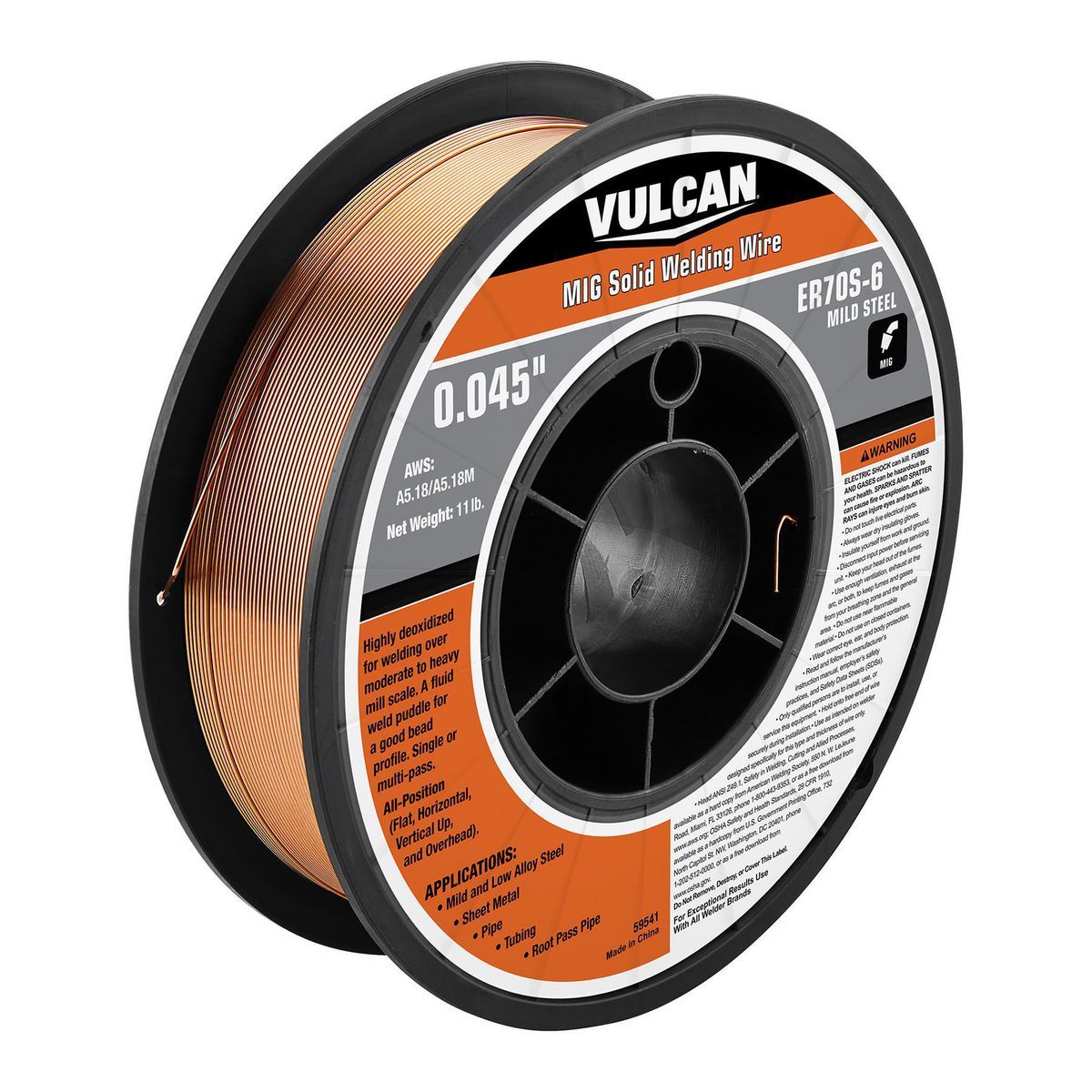 0.045 in. ER70S-6 MIG Solid Welding Wire 11 lb. Roll W58102