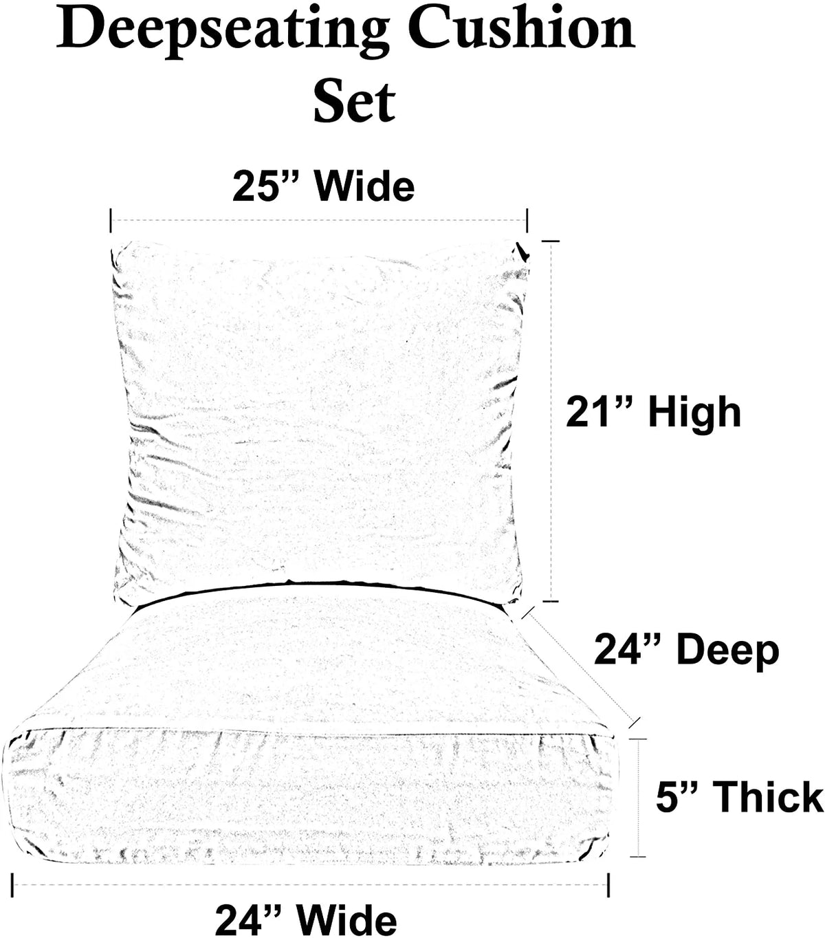 Indoor Outdoor Deep Seating Cushion Set I567540