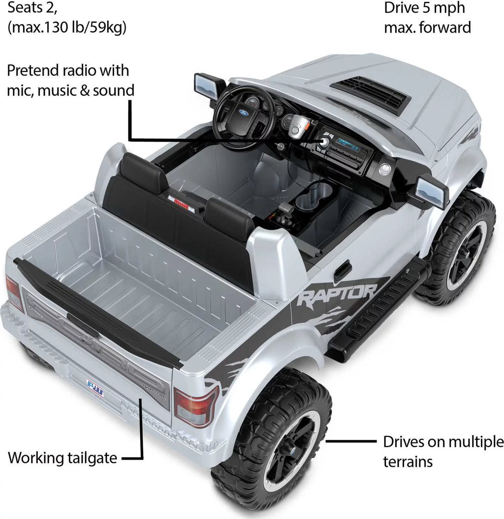 12V Battery-Powered Ride-On Vehicle with Music Sounds & Microphone O5811