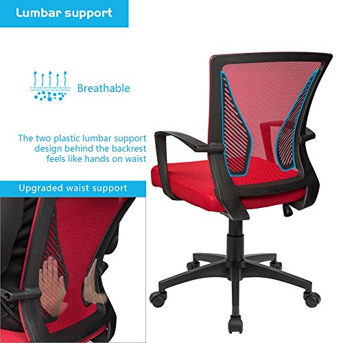 Black Ergonomic Mesh Office Chair with Lumbar Support P32723