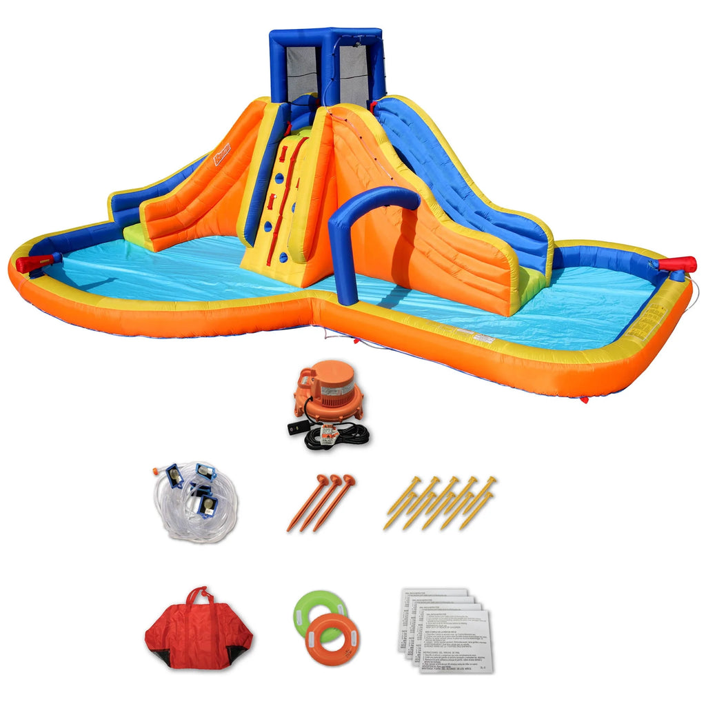 Inflatable Water Park Dual Slides Climbing Rope Z300