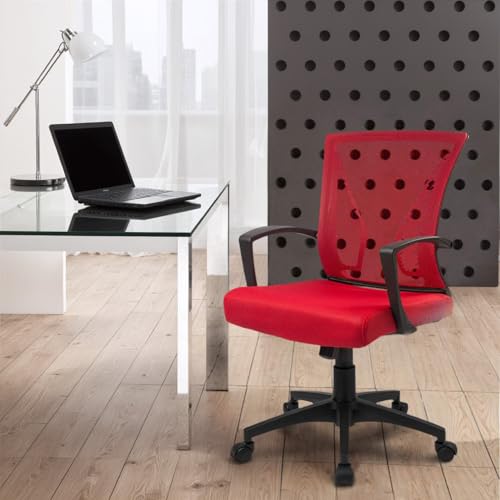 Black Ergonomic Mesh Office Chair with Lumbar Support P32723