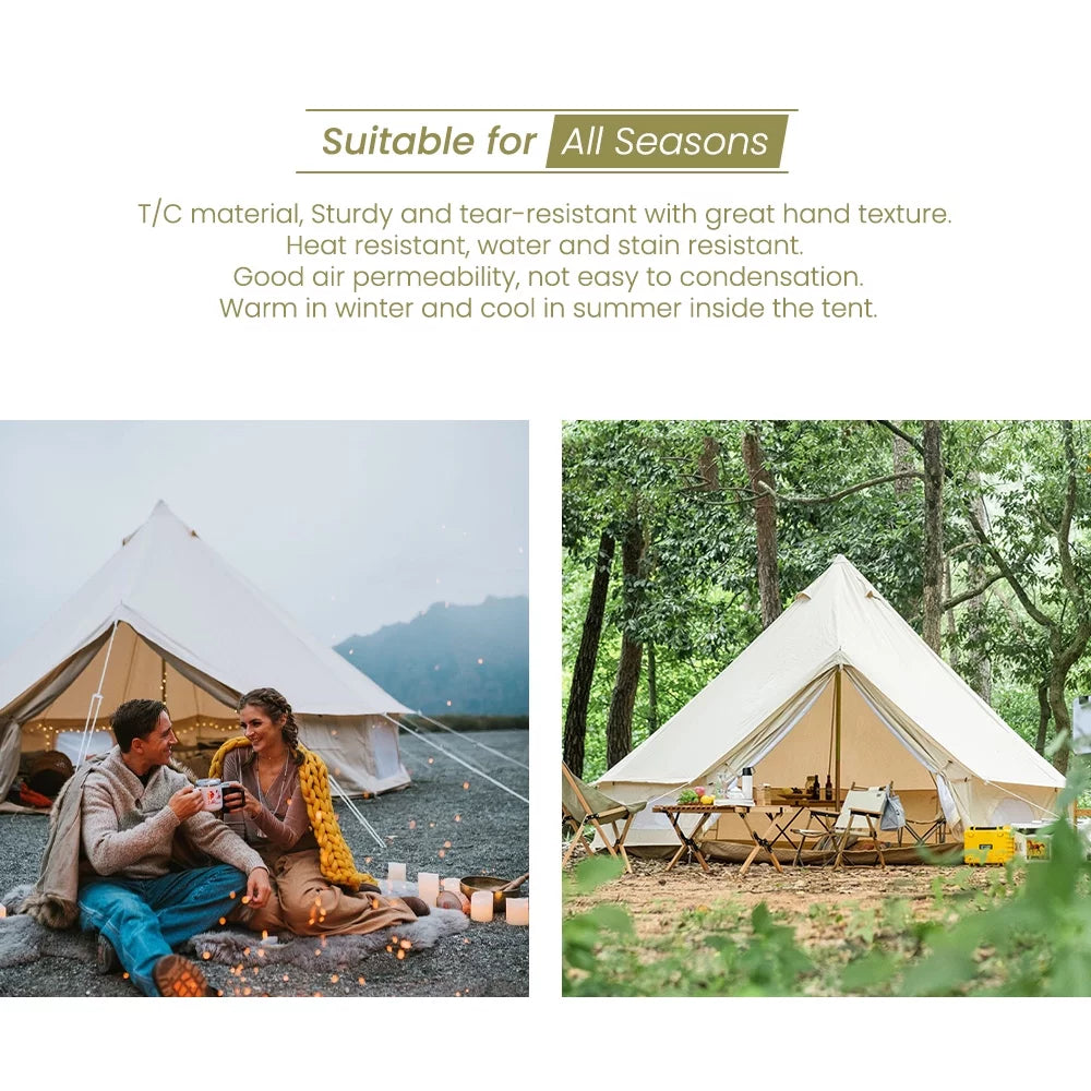 Canvas Bell Tent with Stove Jack 10ft K62441