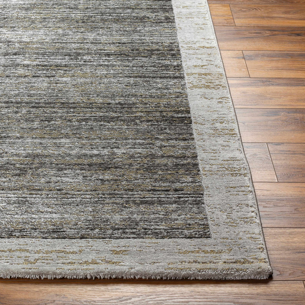 Gray Black Area Rug O6563