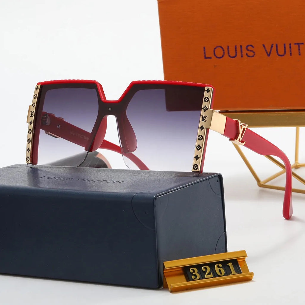 Luxury Four-Leaf Flower Half-Frame Polarized Sunglasses D28177