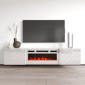 72" High Gloss Floating Fireplace TV Stand U716