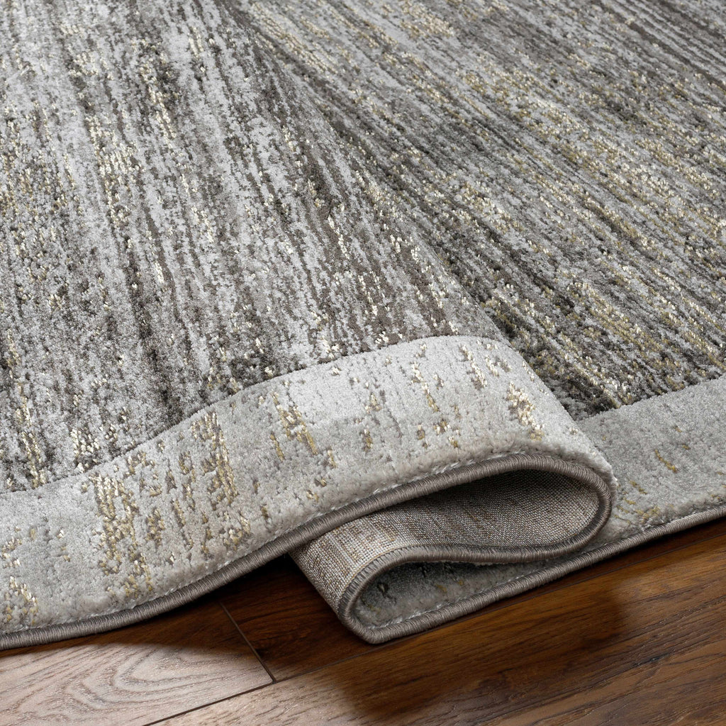 Gray Black Area Rug O6563
