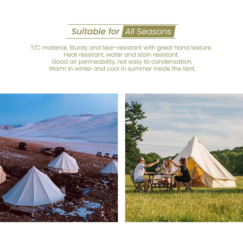 Canvas Bell Tent with Stove Jack 10ft K62441