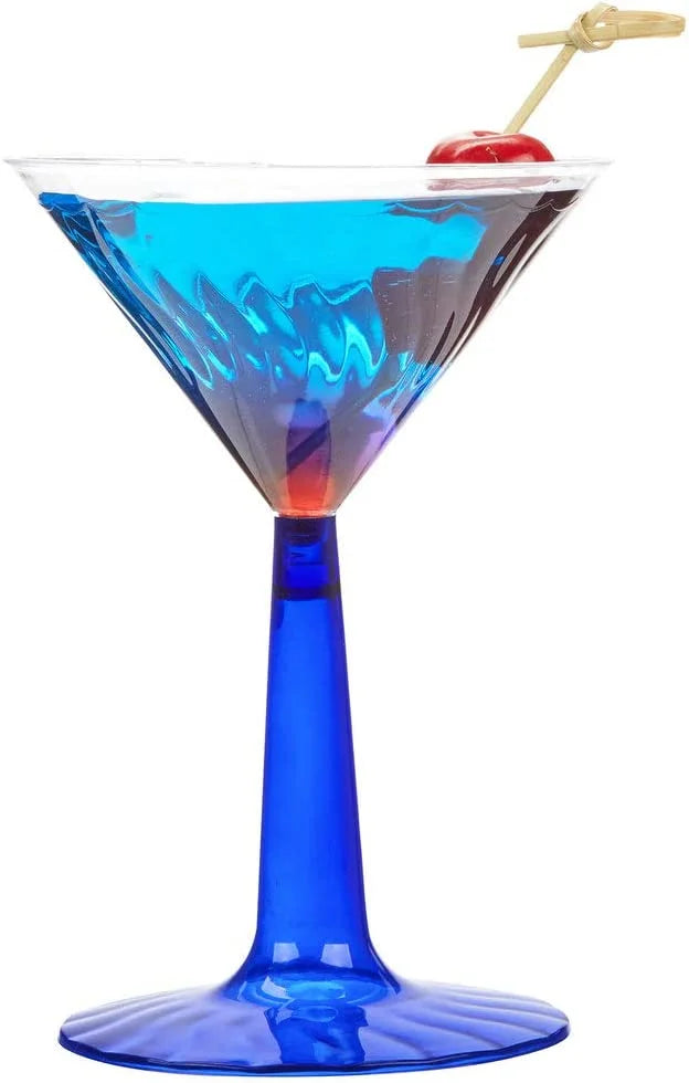 2-Piece 6-Ounce Blue Martini Glass S5720