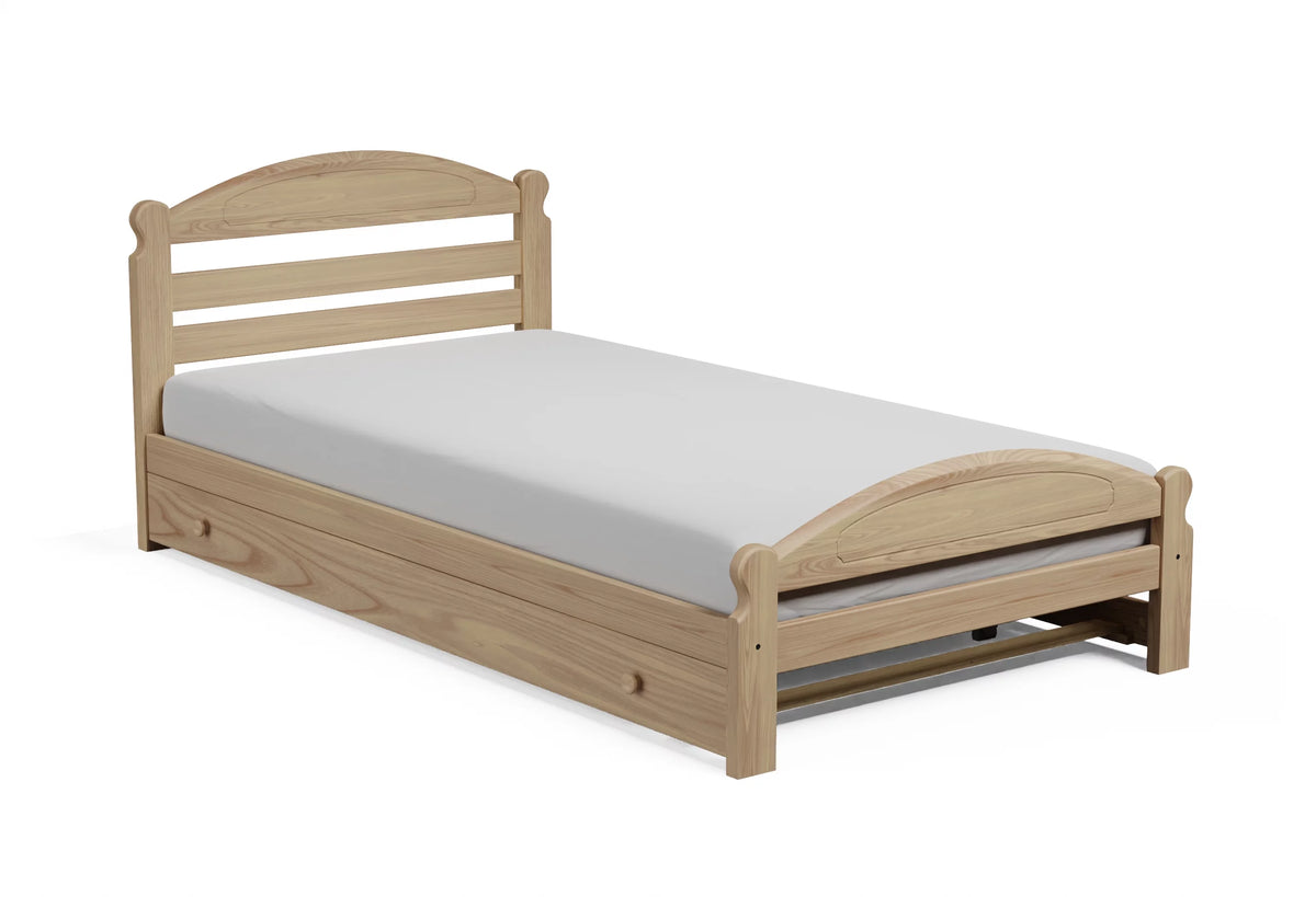 Twin Bed with Trundle Solid Pine Wood F885