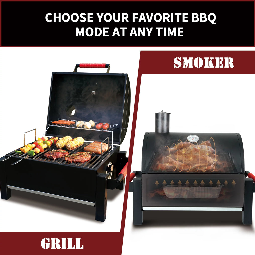 Portable Charcoal Grill with Cast Iron Grates Y187