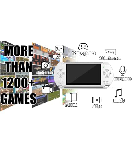 Handheld Game Console with 1200 Games 4.3'' HD Screen O65047