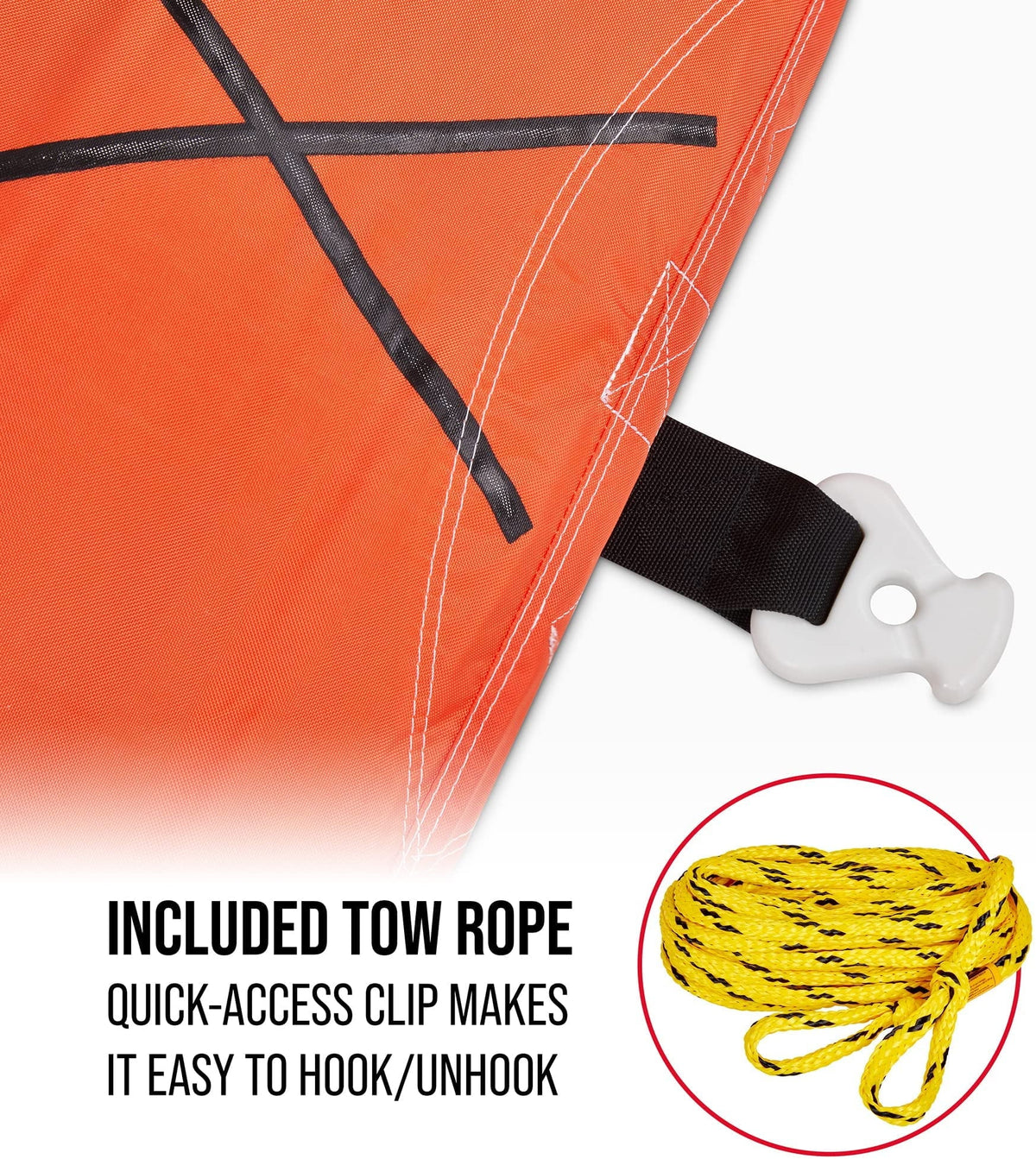 1-2 Person Towable Water Tube with Cushion Seats Y35159