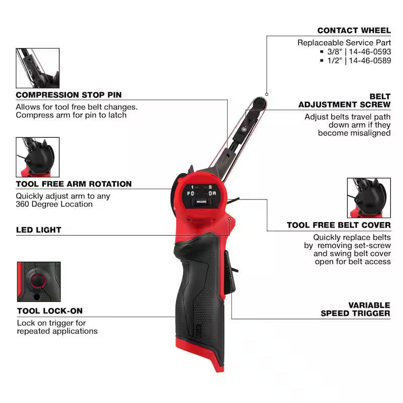 12V Lithium-Ion Brushless Cordless Bandfile E789828