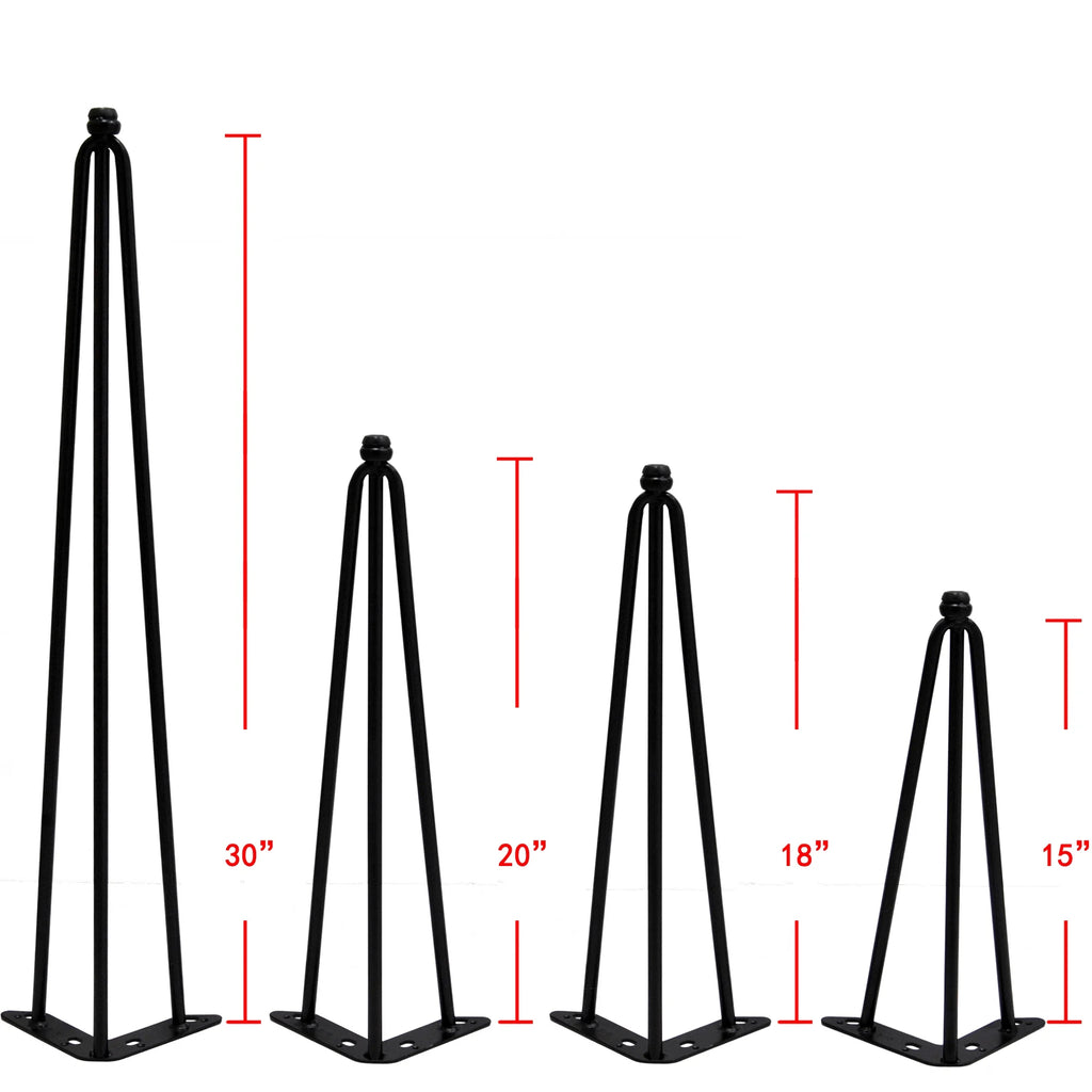 Hairpin Metal 3 Pin Table Legs Tripod 30" (4 pc) O965415