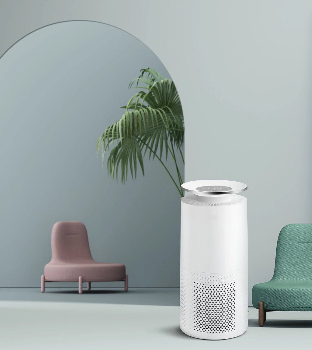 White True HEPA Tower Air Purifier with UV Light G739