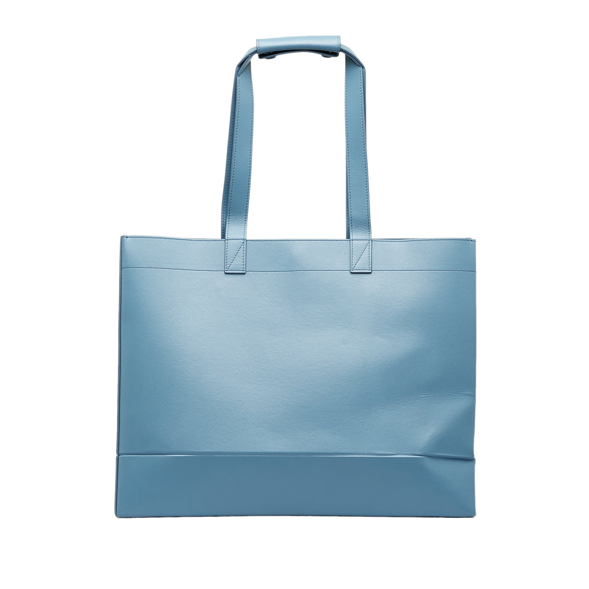 Blue Calf Leather Tote Bag P5606