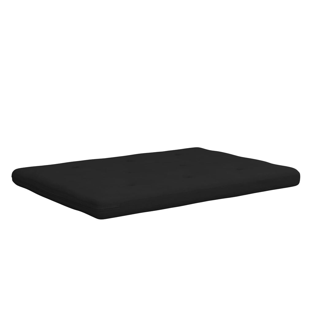 6-Inch Futon Mattress with Tufted Cover, Full, Light Gray Linen B541