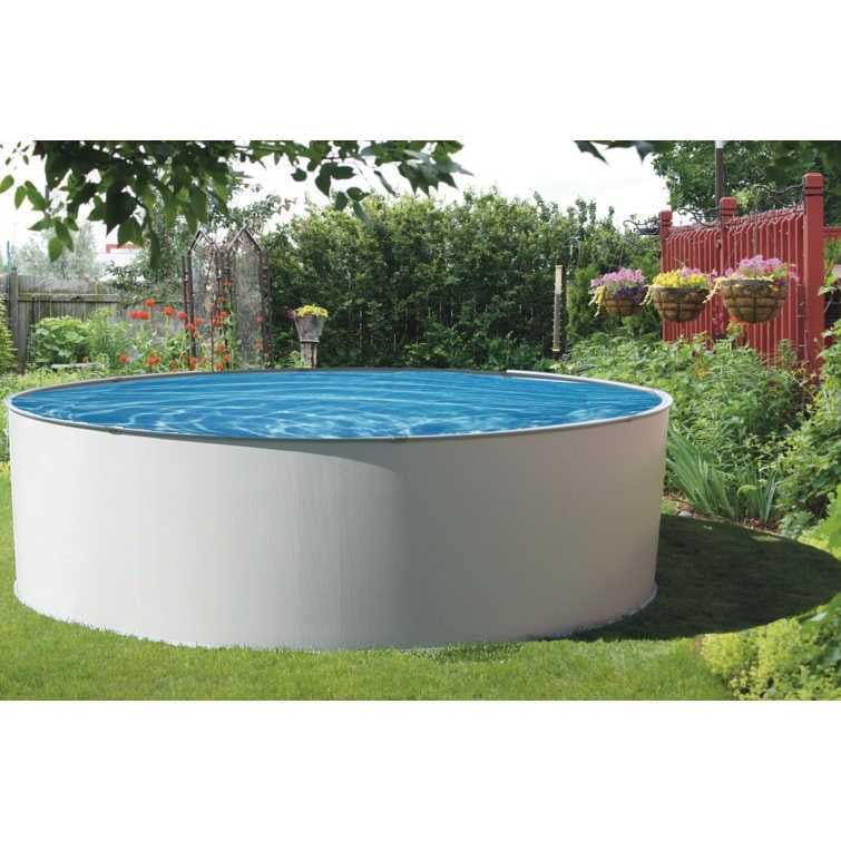 Round 52-in Deep Metal Wall Swimming Pool N349994