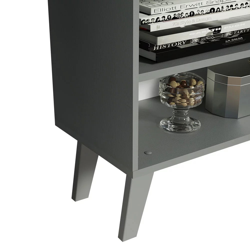 Wooden TV Stand Cabinet with 4 Shelves and Cable Management M615542