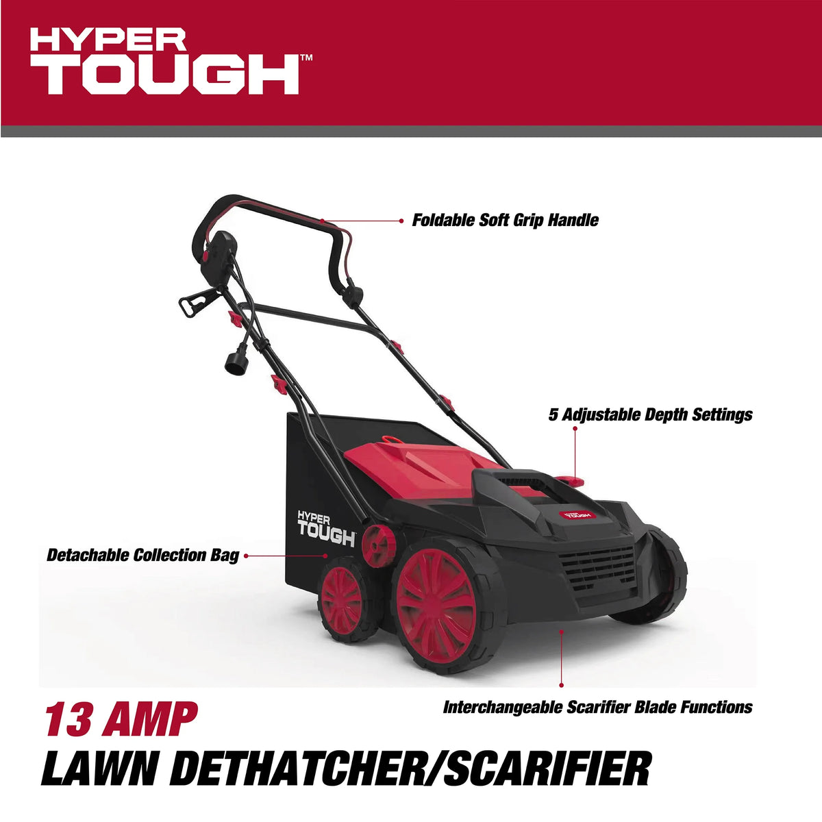 13-Amp Electric Lawn Dethatcher/Scarifier B129292